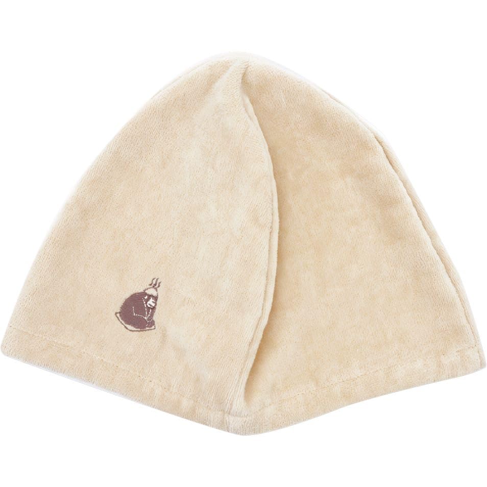 Расслабляющий Имабари Полотенце Сауна Шапка Сауна Бежевый Бежевый Сделано в Японии Супер Общественная Баня Горячий Источник Общественная Баня Каменная Баня Эффект Сауны Популярные Преимущества Кожа головы